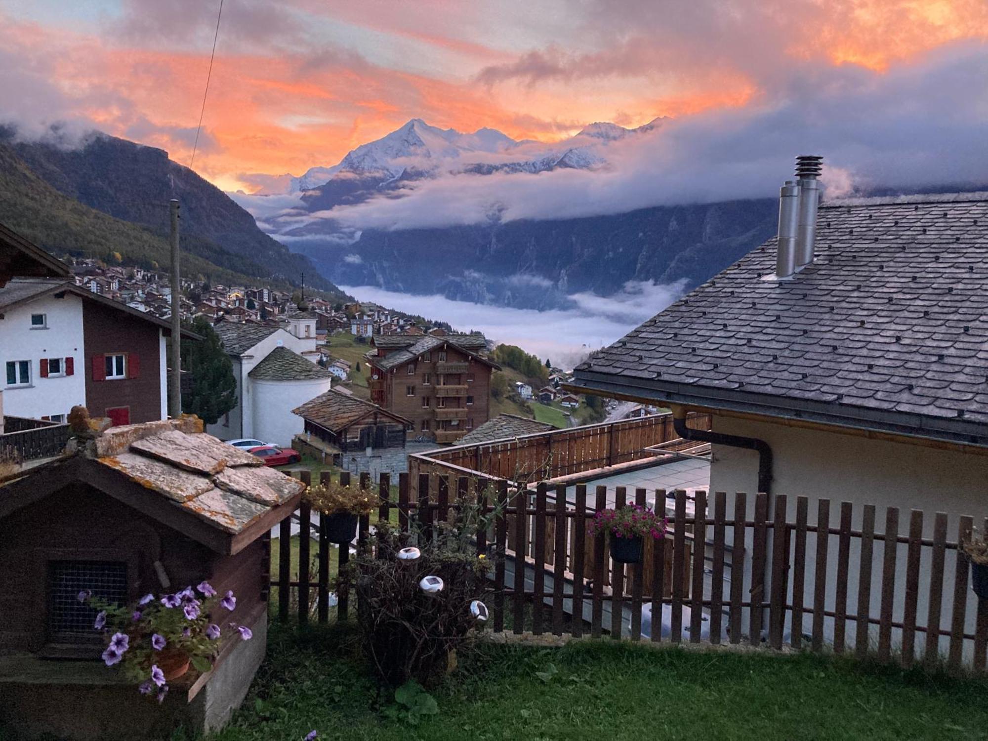 Apartmán Haus Dorfblick Grächen Exteriér fotografie